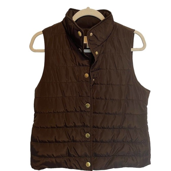 MICHAEL KORS Womans Sleeveless Puffer Jacket, Vest Brown sz S RTL $125 - Picture 1 of 9